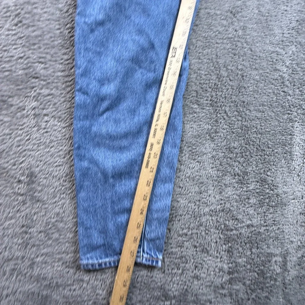 Levis Premium Big E Jeans High Loose Taper Womens 24 Med Wash Blue Denim - Picture 6 of 12